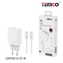 Cargador Tipo-C con Cable color Blanco TEMCO