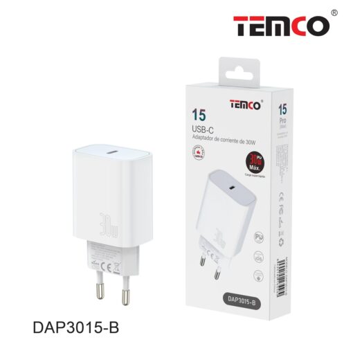 Cargador Typo-C Color Blanco para Móviles TEMCO