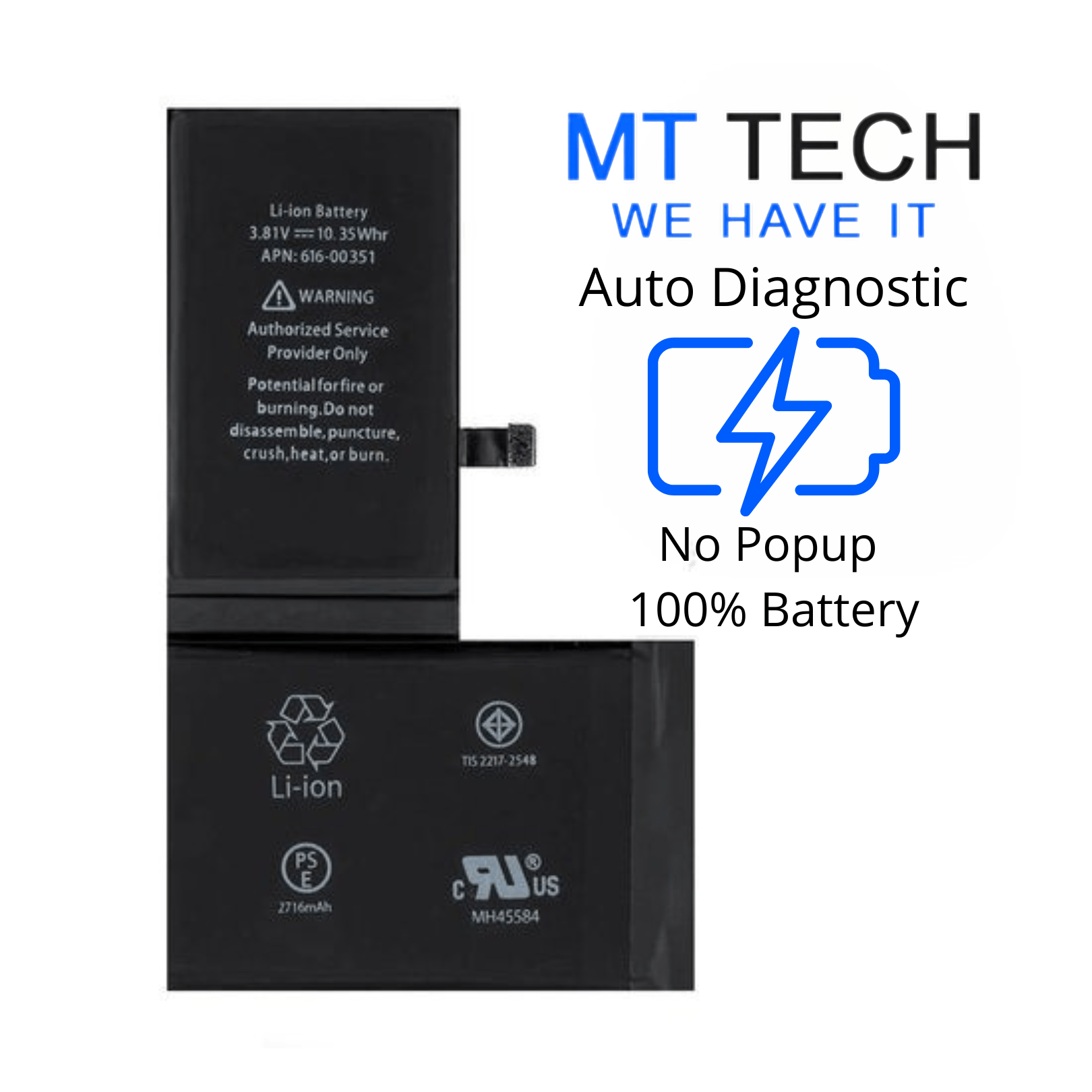 iPhone 12/12 Pro Batería Diagnosticable MT (Sin Mensaje)